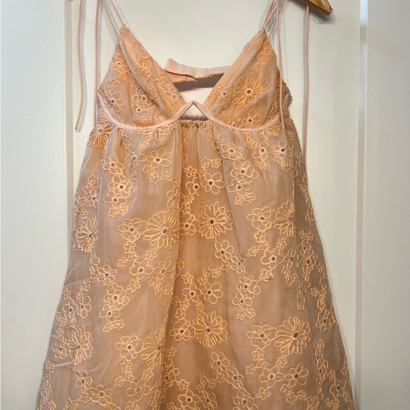 For Love & Lemons Frances Mini dress peach - Picture 3 of 4